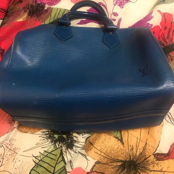 Blue Louis Vuitton speedy 25 - Picture 3 of 8